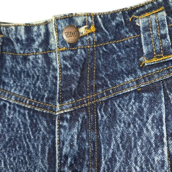 Vintage NWT Stefano World Wide 80's Acid Wash Yoke Front Baggy Jeans NWT Size 18 - Picture 4 of 12